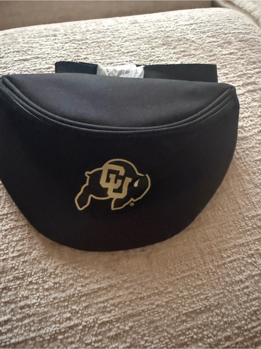 CU Buffalo Black Belt Bag with Gold Logo